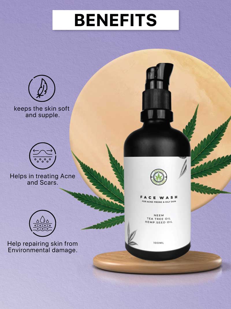 Hemp Face Wash with Tea Tree & Neem Ananta Hemp Works