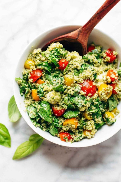 Quinoa and Hemp Hearts with Sauteed Vegetables!