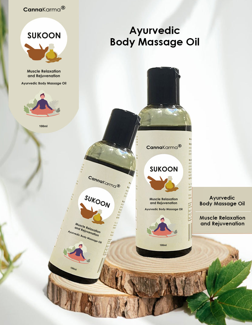 CannaKarma Sukoon Body Massage Oil | for Complete Relaxation and Muscle Rejuvenation