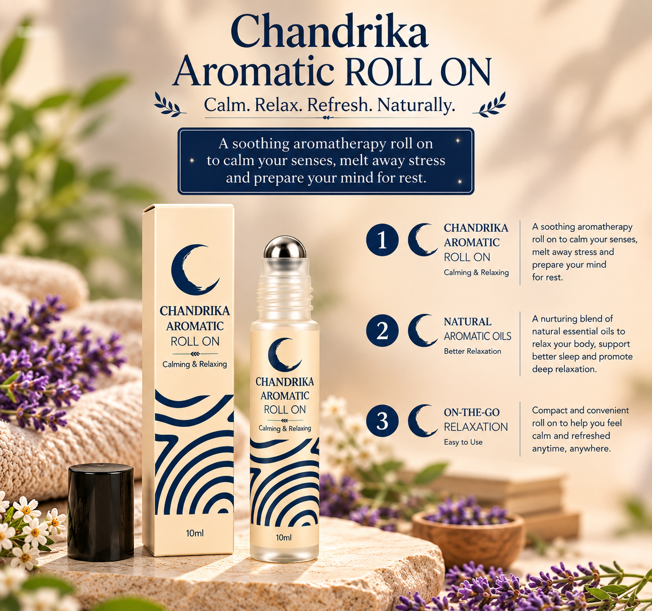 Chandrika Aromatic Roll-on | Calming and Relaxing