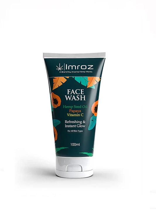 Imroz Face Wash with Hemp Seed Oil & Papaya | Glow Naturally | Cleanse Gently | Hydrate Deeply
