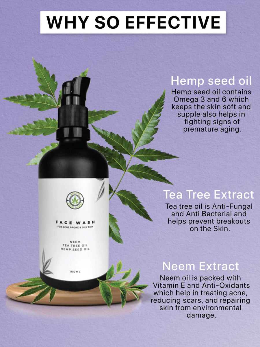Hemp Face Wash with Tea Tree & Neem Ananta Hemp Works