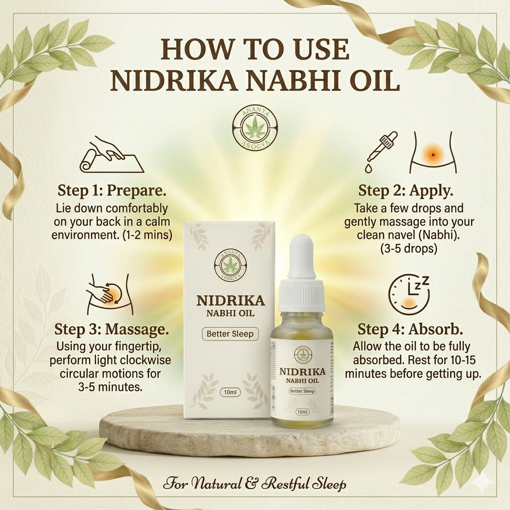 Ananta Arogya Nidrika Nabhi Oil | For Sleep Support, Relaxation & Stress Relief