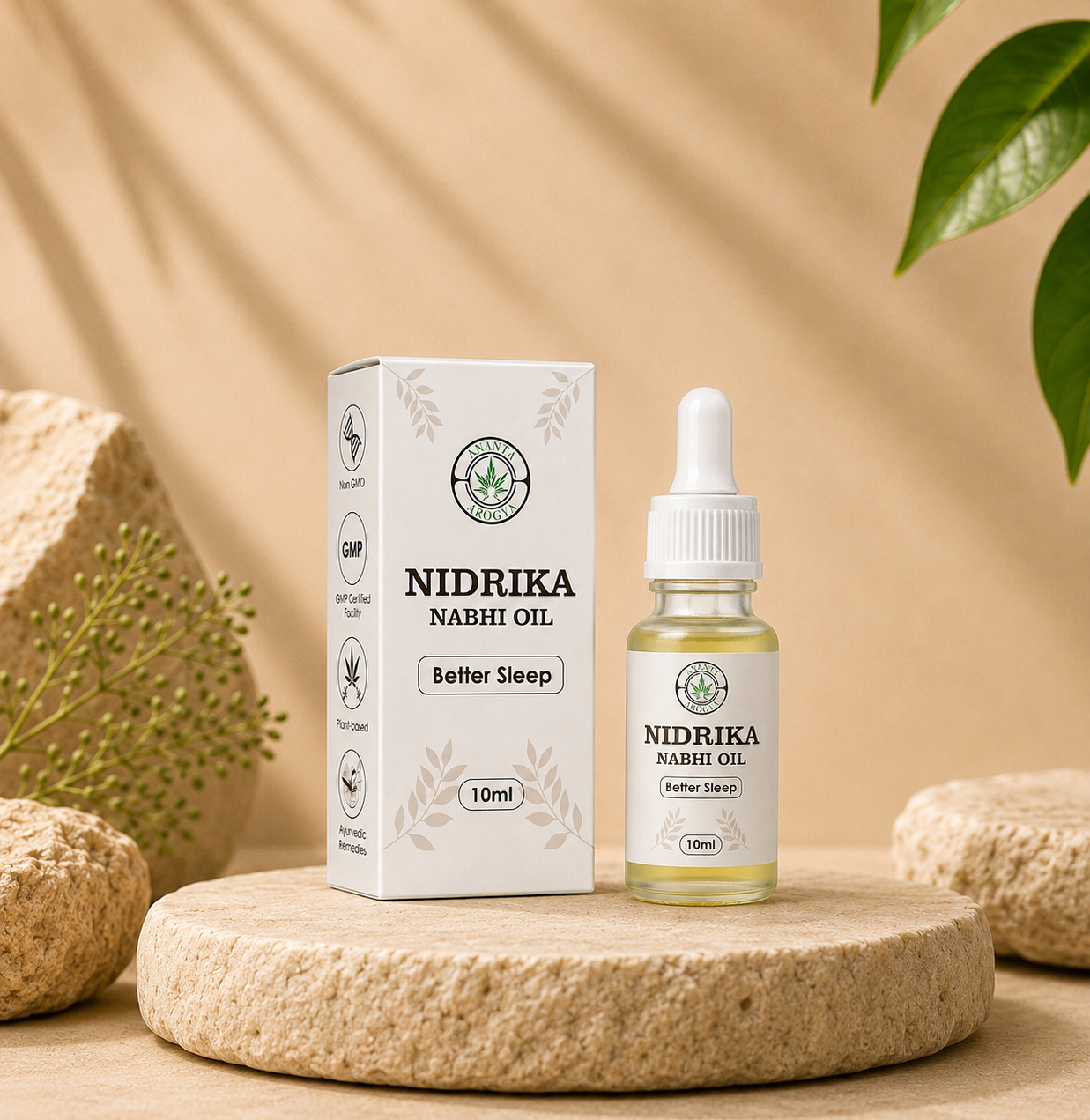 Ananta Arogya Nidrika Nabhi Oil | For Sleep Support, Relaxation & Stress Relief