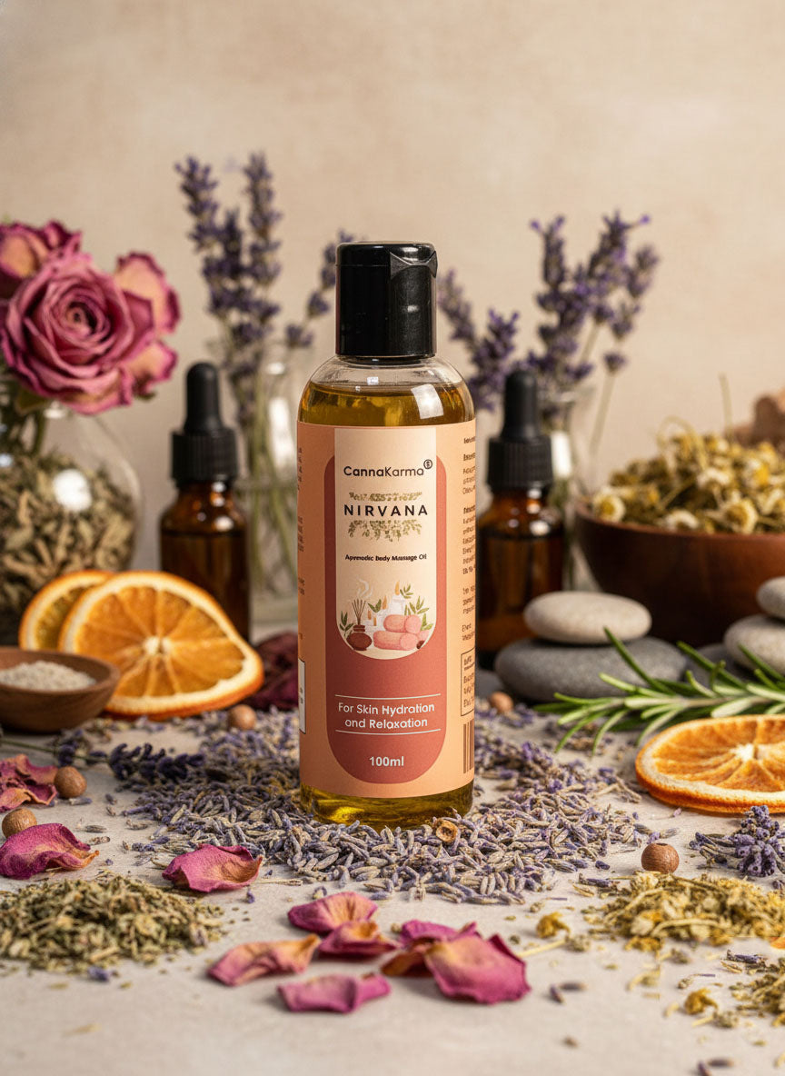 CannaKarma Nirvana Body Massage Oil | A Luxurious Blend for Deep Hydration and Relaxation