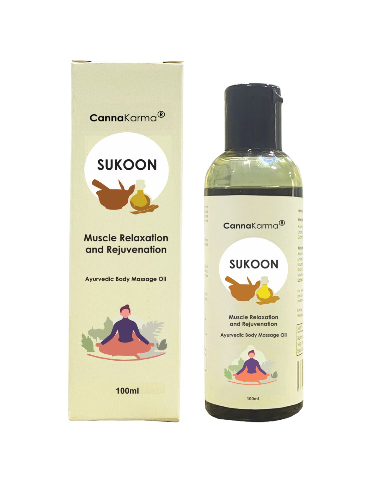 CannaKarma Sukoon Body Massage Oil | for Complete Relaxation and Muscle Rejuvenation