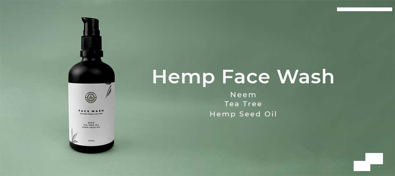 hemp face wash with tea tree oil and neem