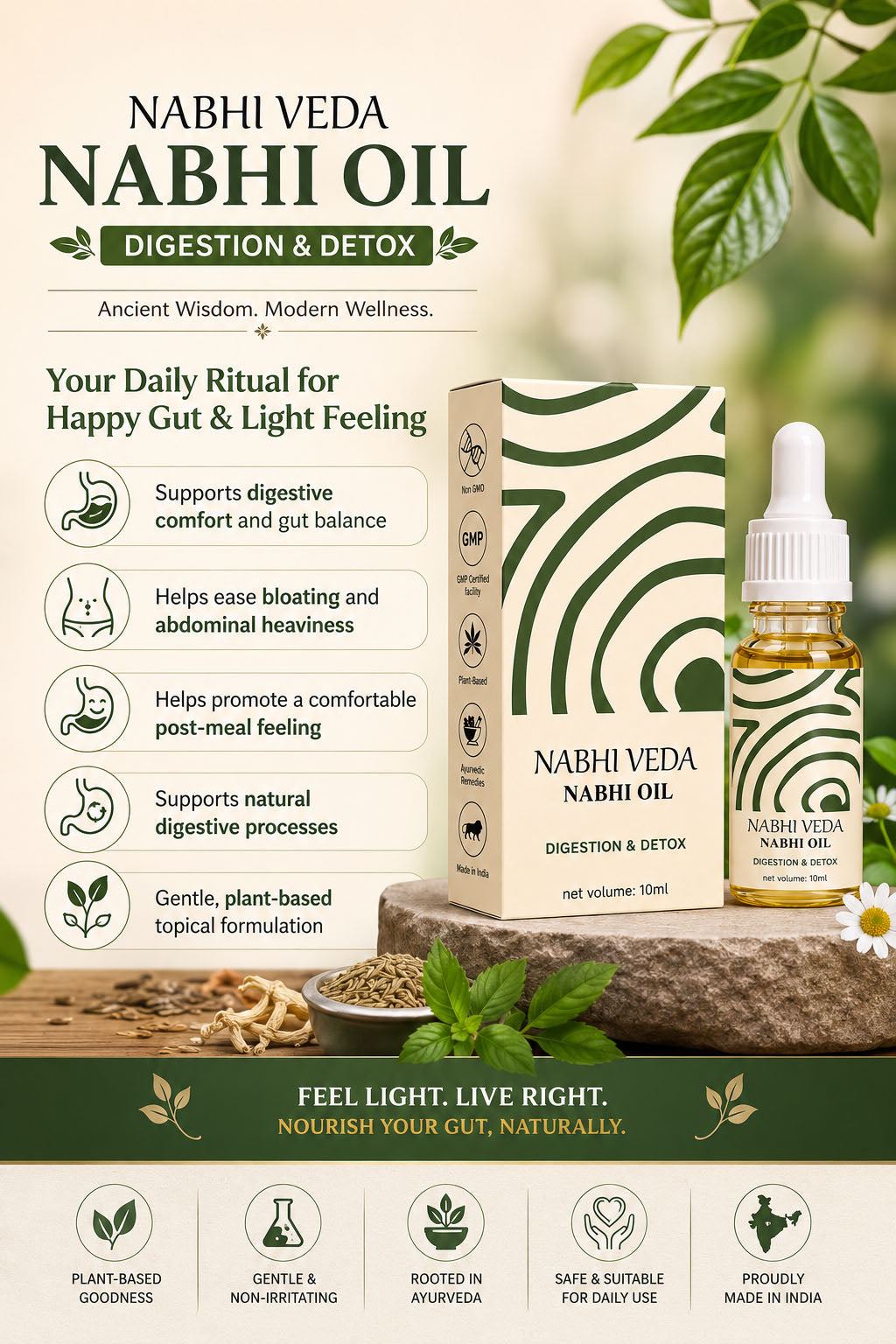 Ananta Arogya Nabhi Veda Nabhi Oil | Digestive Comfort & Gut Support