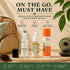 ON THE GO. MUST HAVE | Compact, external-application formats built for a bag or carry-on