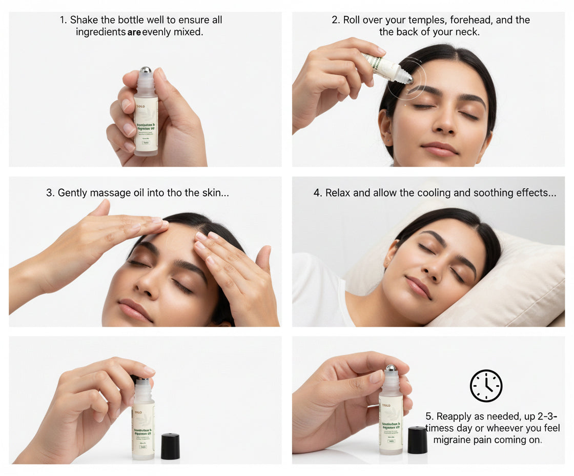 Yolo Pain Oil - Quick Migraine Relief | Instant Migraine Relief with Nature’s Best Ingredients