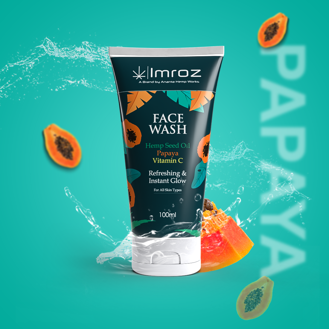 Imroz Face Wash with Hemp Seed Oil & Papaya